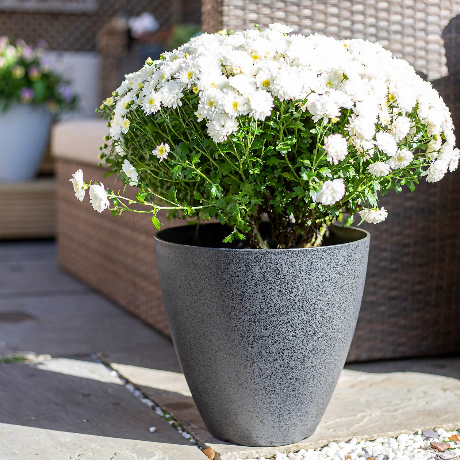 Pinto Egg Pot Grey - 37cm 2 Pinto Egg Pot Grey - 37cm - Image 2