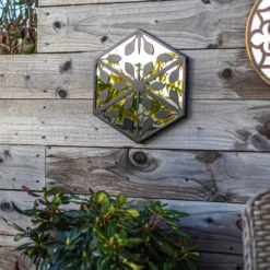 Hexagonal Laser Cut Outdoor Mirror 35cm - Black 10 Hexagonal Laser Cut Outdoor Mirror 35cm - Black -Garden Decoration 13981007 7105005835377797