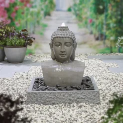 Stylish Fountain Lotus Buddha Water Feature With LEDs 6 Stylish Fountain Lotus Buddha Water Feature With LEDs -Garden Decoration 14519362 1725047822576716